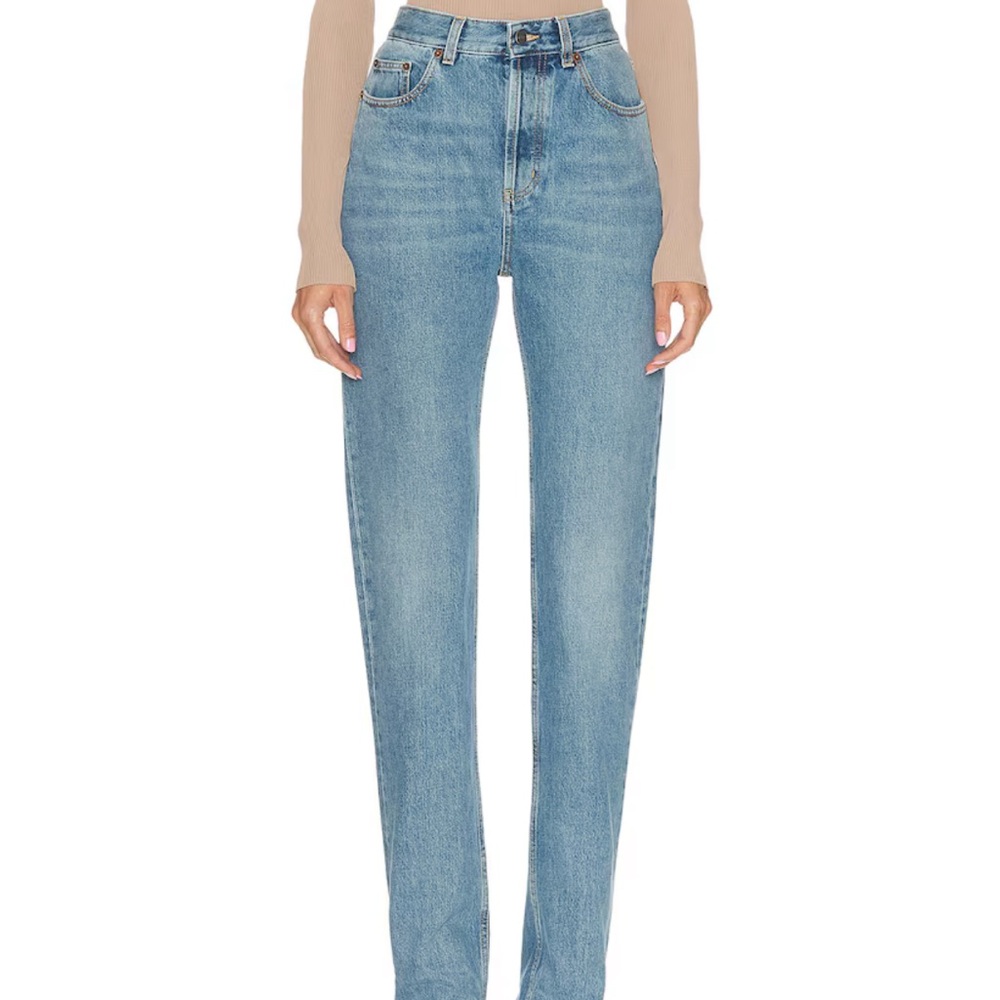 Saint Laurent Light Blue High Rise Women's Jeans